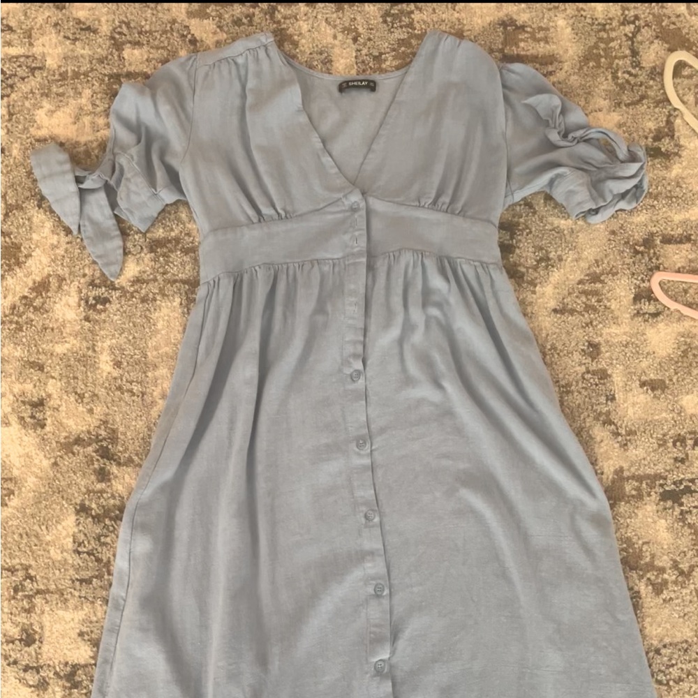 Sheilay blue cotton dress